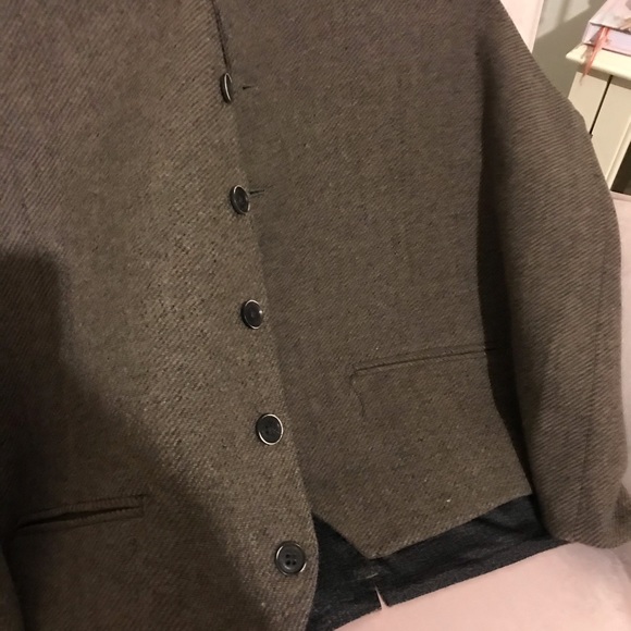 Men’s tweed dress vest with silky lining - Picture 4 of 6